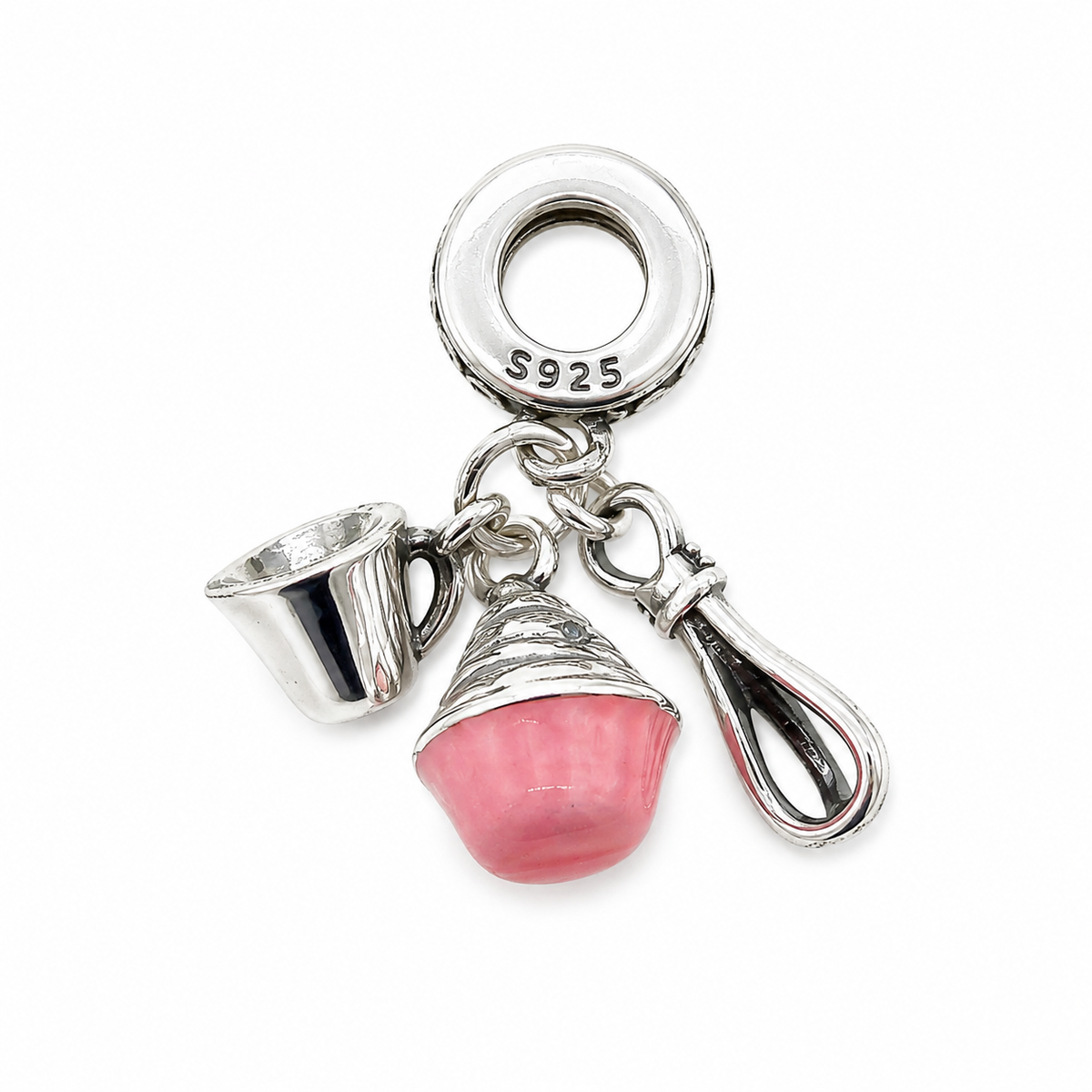 Sterling Silver Baking Charm with Gift Box. For Charm Bracelets or Necklaces