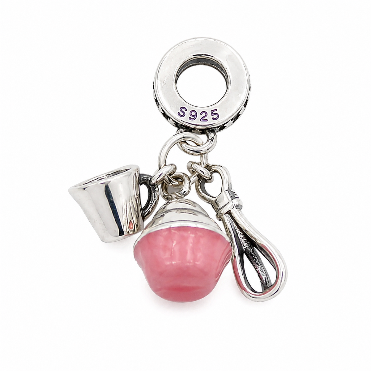 Sterling Silver Baking Charm with Gift Box. For Charm Bracelets or Necklaces