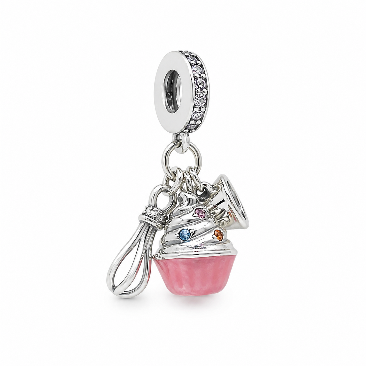 Sterling Silver Baking Charm with Gift Box. For Charm Bracelets or Necklaces