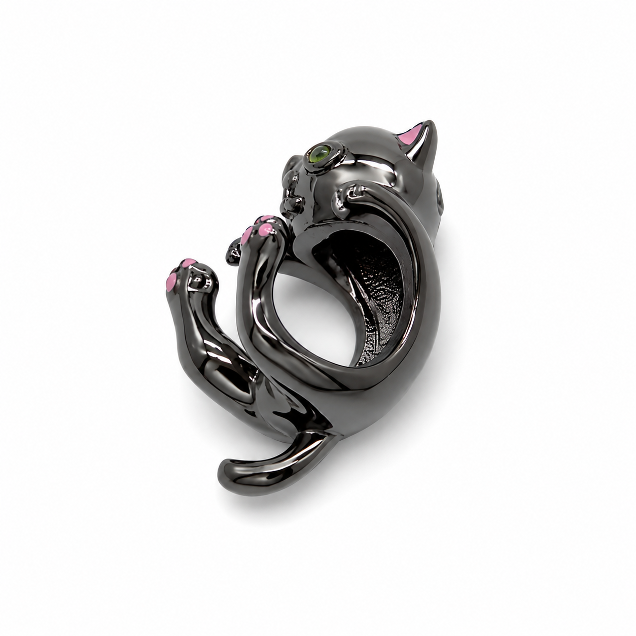 Sterling Silver Black Cat Charm with Gift Box. For Charm Bracelets.