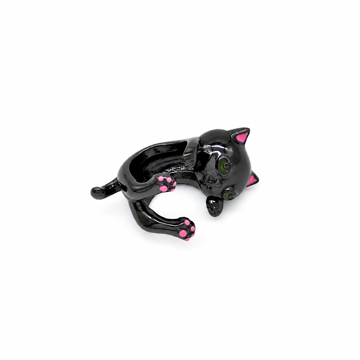 Sterling Silver Black Cat Charm with Gift Box. For Charm Bracelets.