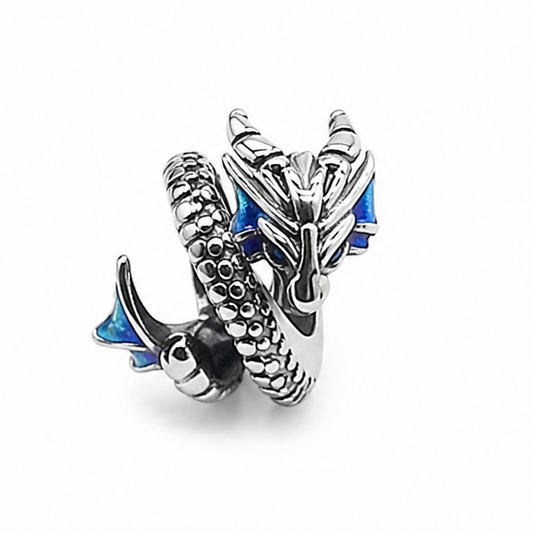 Sterling Silver Dragon Charm – Mythical Fantasy Jewellery Gift - Charm for Bracelets