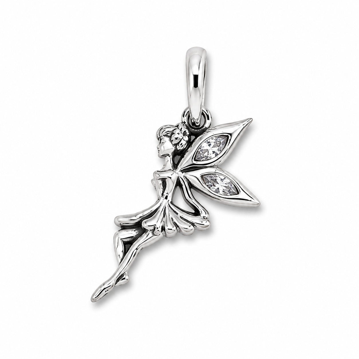 Sterling Silver Fairy Charm with Gift Box. For Bracelets or Necklaces