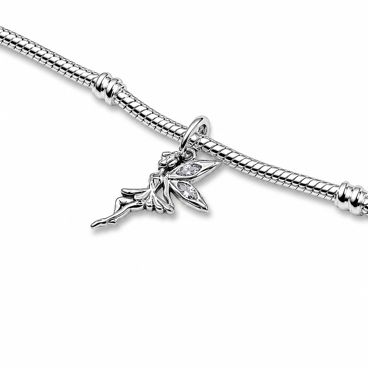 Sterling Silver Fairy Charm with Gift Box. For Bracelets or Necklaces