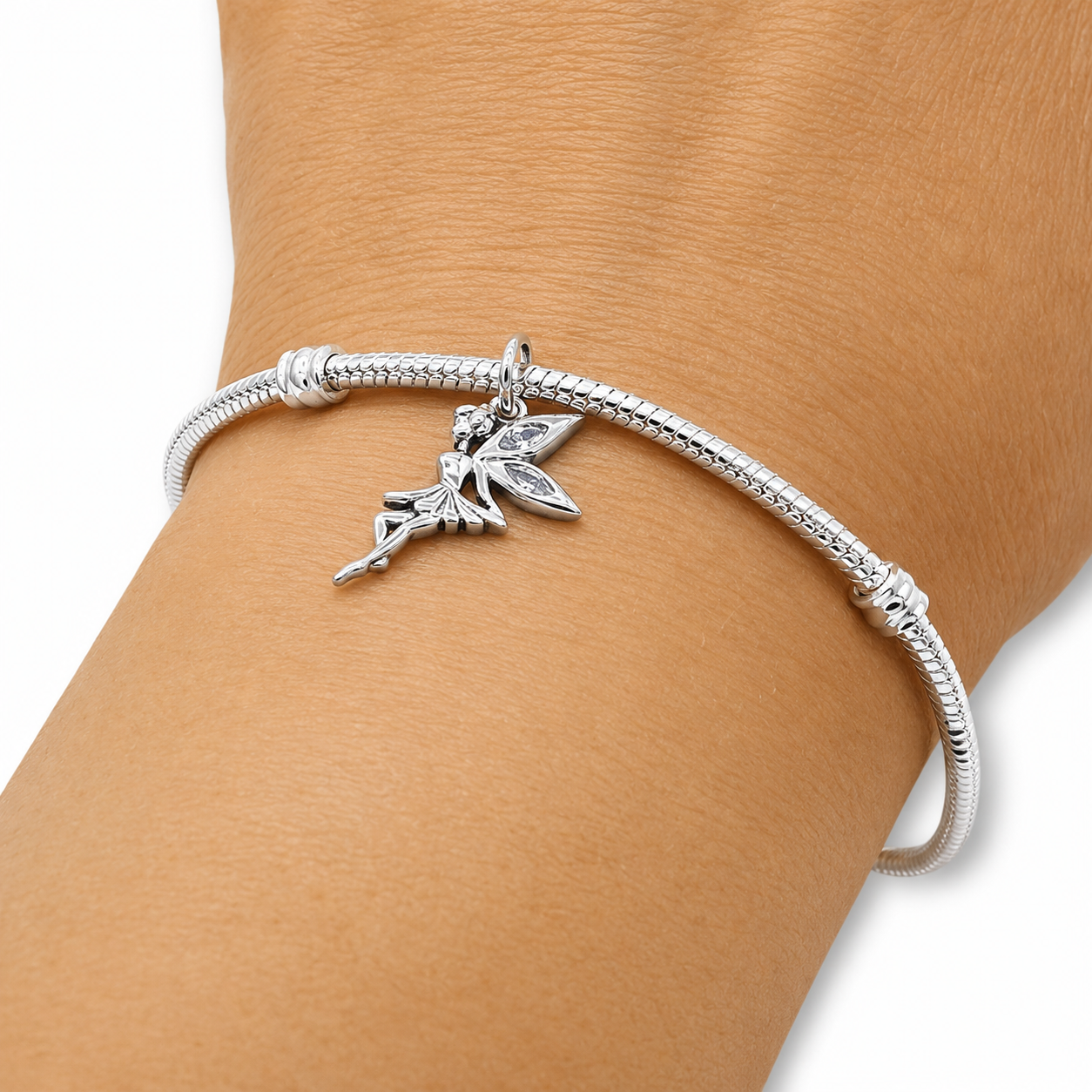 Sterling Silver Fairy Charm with Gift Box. For Bracelets or Necklaces