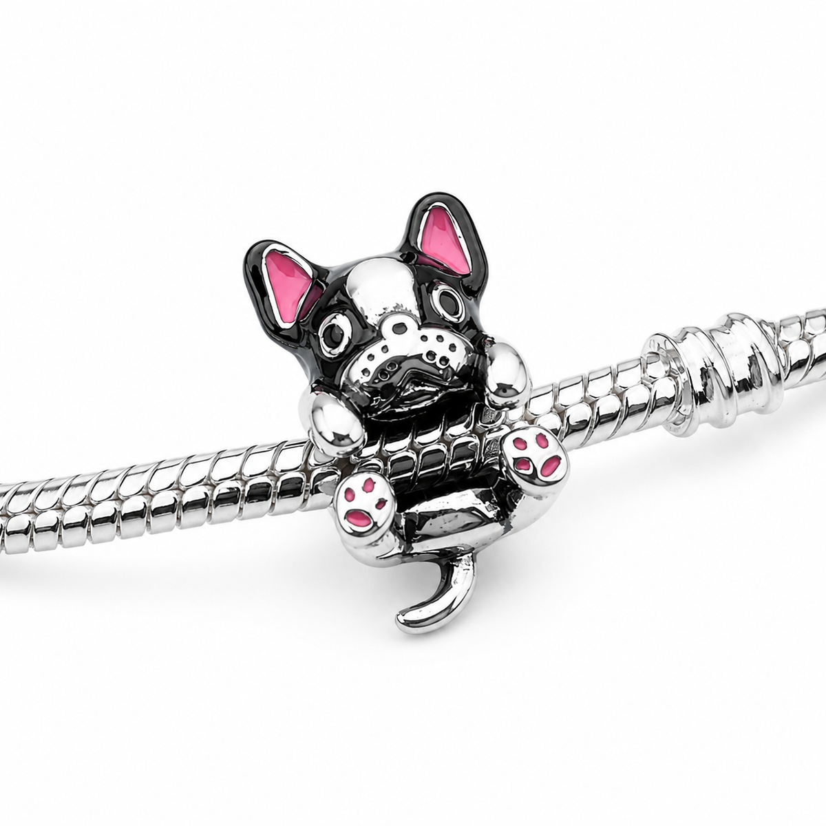 Sterling Silver French Bulldog Charm with Gift Box. For Charm Bracelets.