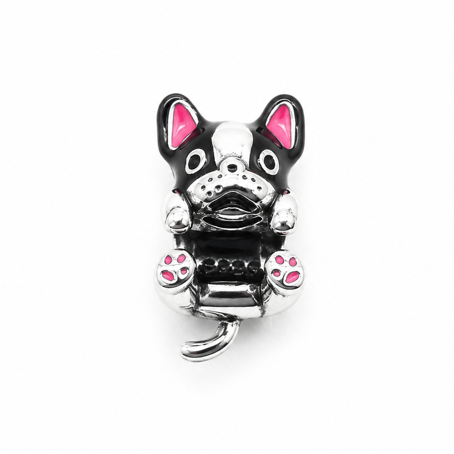 Sterling Silver French Bulldog Charm with Gift Box. For Charm Bracelets.