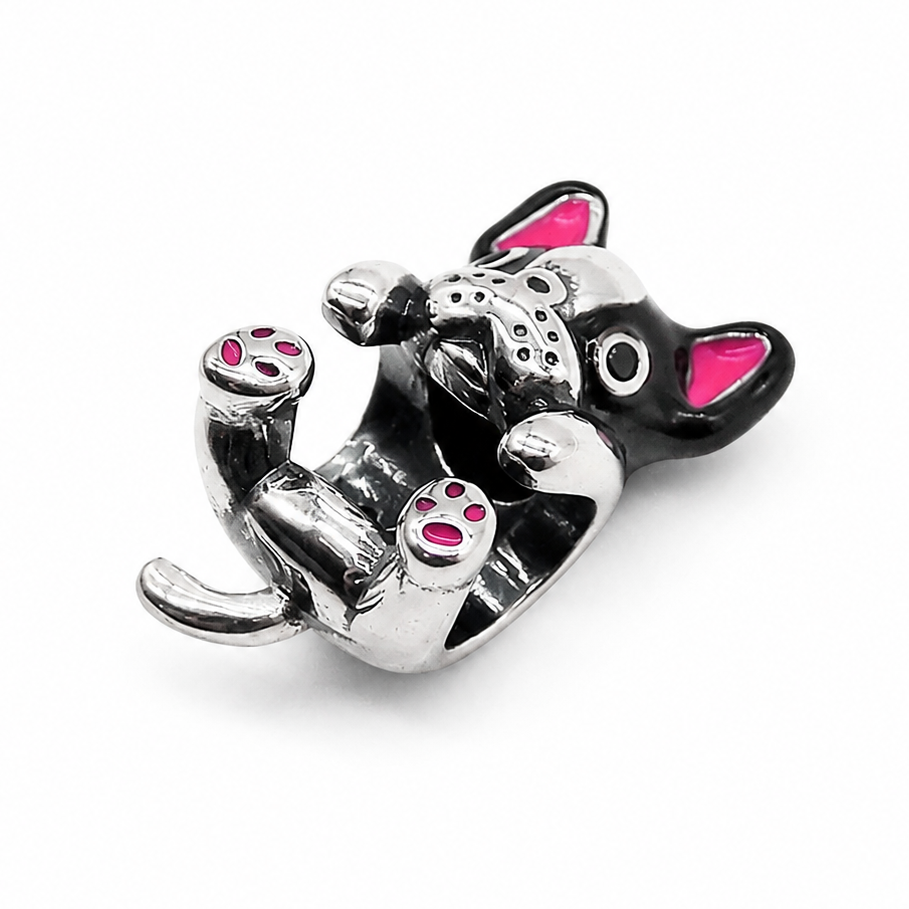 Sterling Silver French Bulldog Charm with Gift Box. For Charm Bracelets.