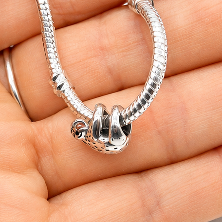 Sterling Silver Hanging Sloth Charm With Gift Box - fits Charm Bracelets