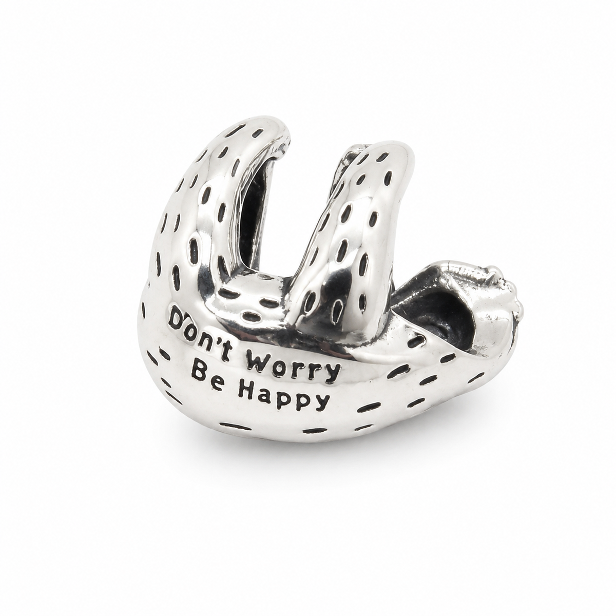 Sterling Silver Hanging Sloth Charm With Gift Box - fits Charm Bracelets