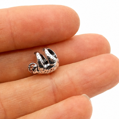 Sterling Silver Hanging Sloth Charm With Gift Box - fits Charm Bracelets