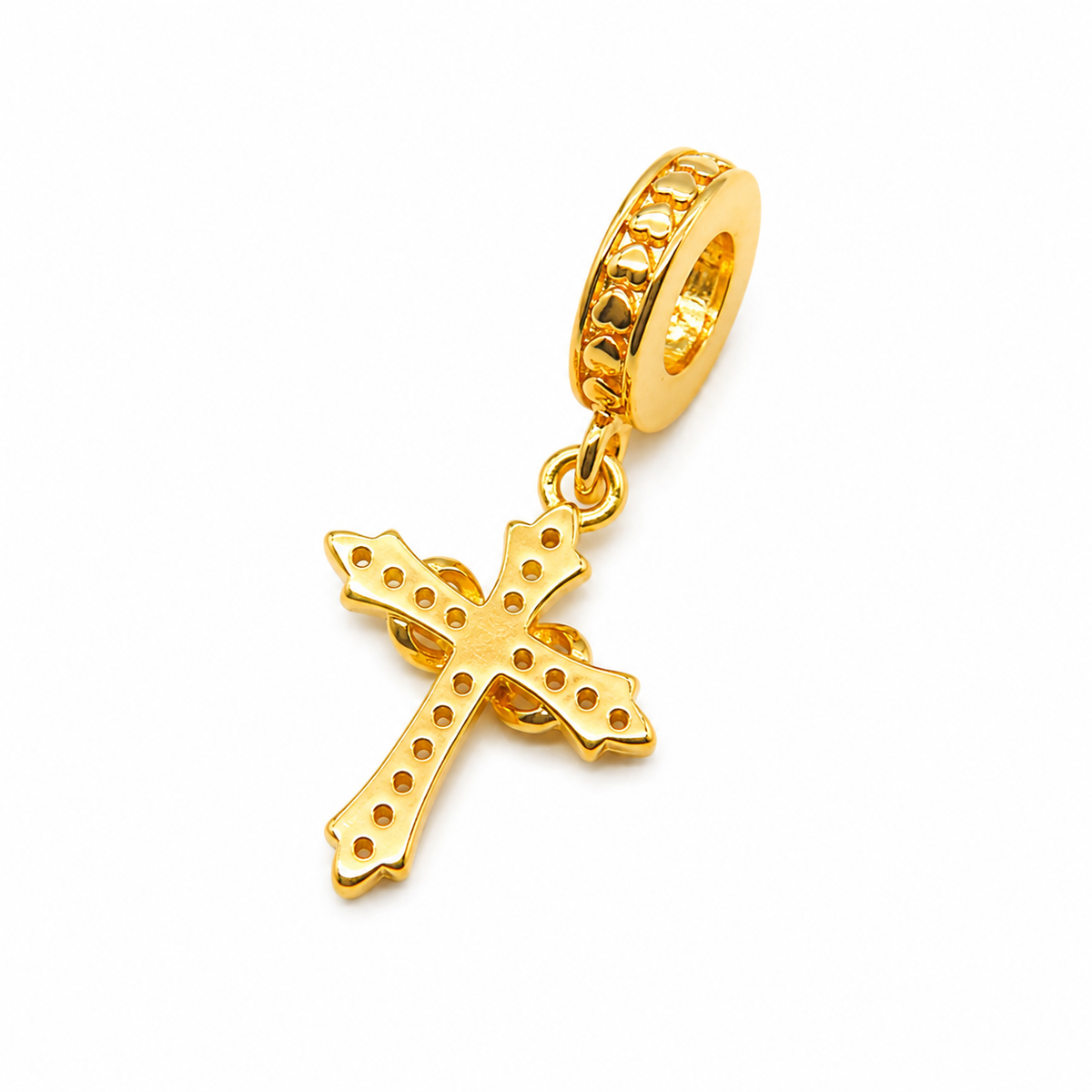 Sterling Silver Infinity Cross Charm With Gift Box - fits Charm Bracelets or a Necklace