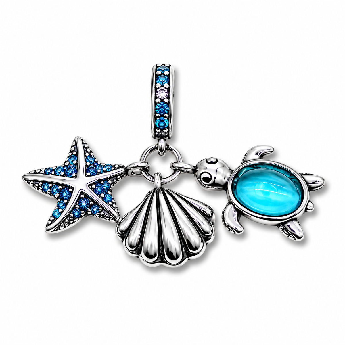Sterling Silver Sea Life Charm - Fits Charm Bracelets and Necklaces