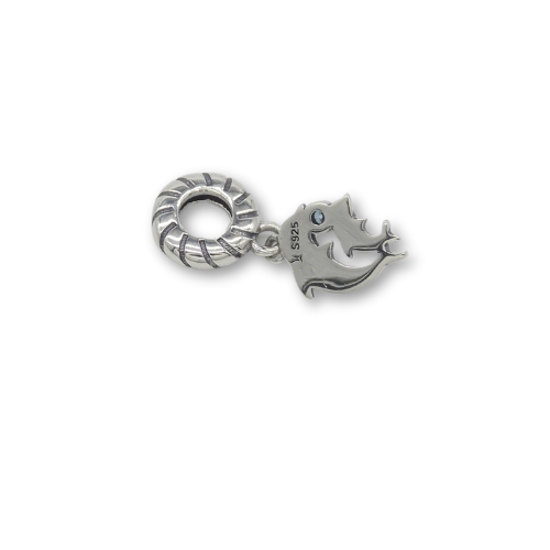 Dolphin Bead Charm Sterling Silver 925 With Gift Box - fits Charm Bracelets and Necklaces