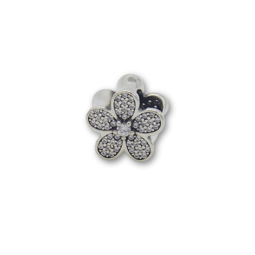 Flower Bead Charm Sterling Silver 925 With Gift Box - fits Charm Bracelets and Necklaces