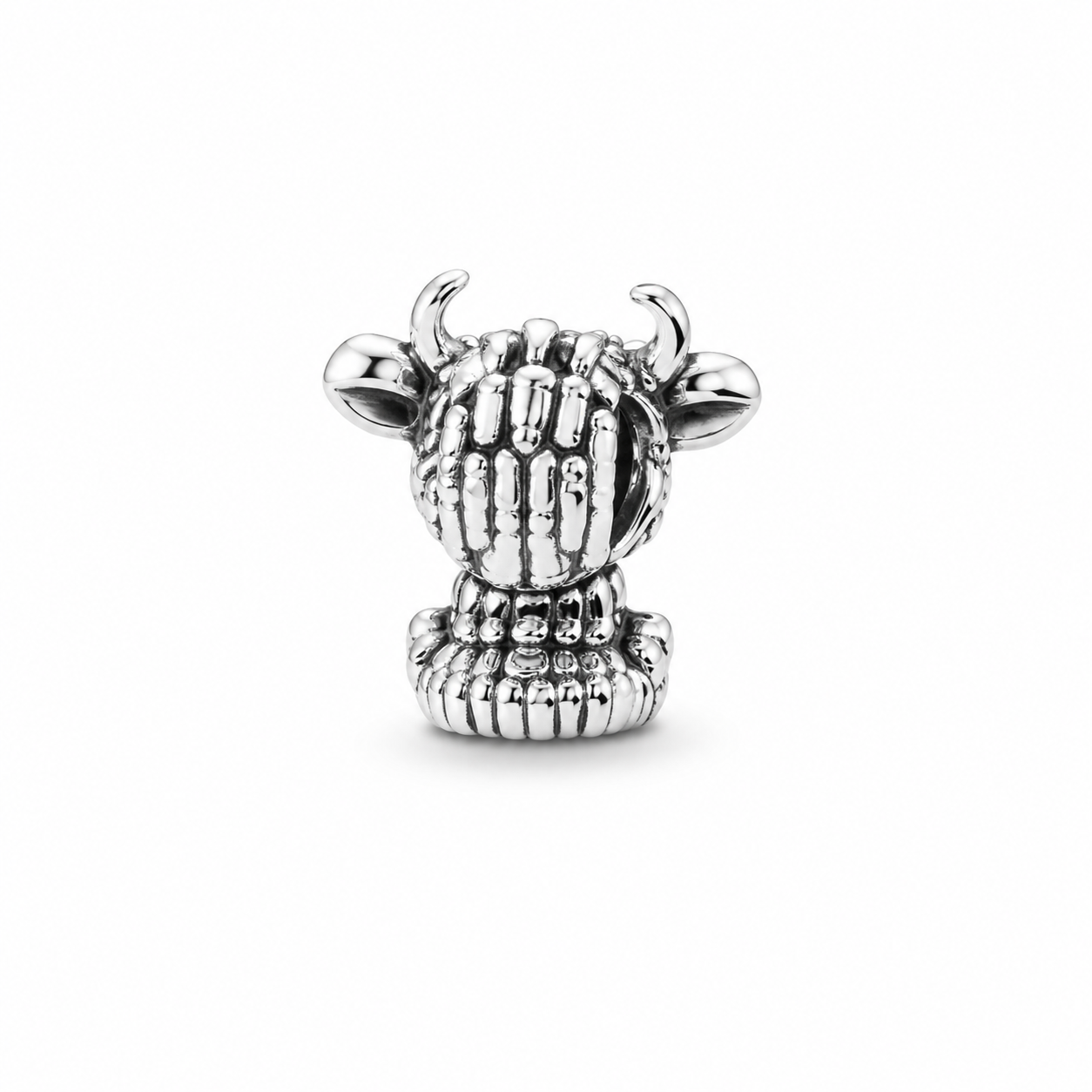 Sterling Silver Highland Cow Charm with Gift Box
