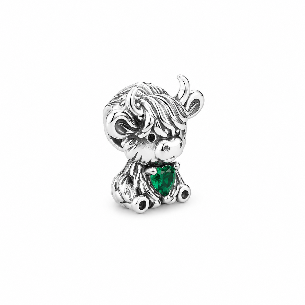 Sterling Silver Highland Cow Charm with Gift Box