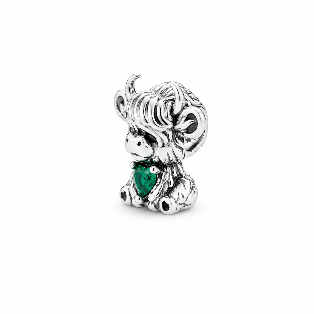 Sterling Silver Highland Cow Charm with Gift Box