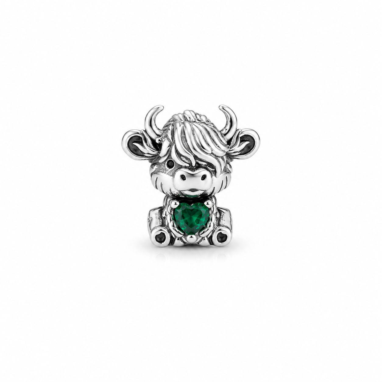 Sterling Silver Highland Cow Charm with Gift Box