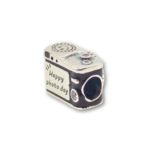 Sterling Silver Photographer Camera Charm with Gift Box. For Charm Bracelets or Necklaces