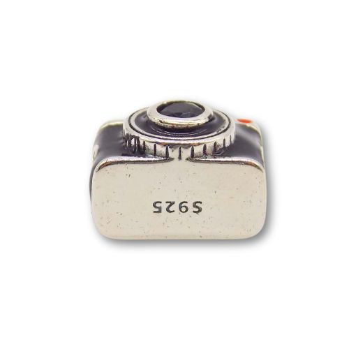 Sterling Silver Photographer Camera Charm with Gift Box. For Charm Bracelets or Necklaces