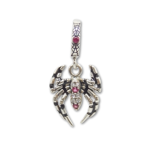 Sterling Silver Spider Charm With Gift Box - fits Bracelets or Necklaces