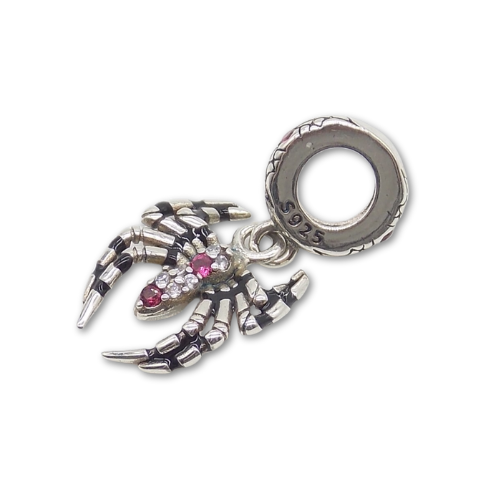 Sterling Silver Spider Charm With Gift Box - fits Bracelets or Necklaces