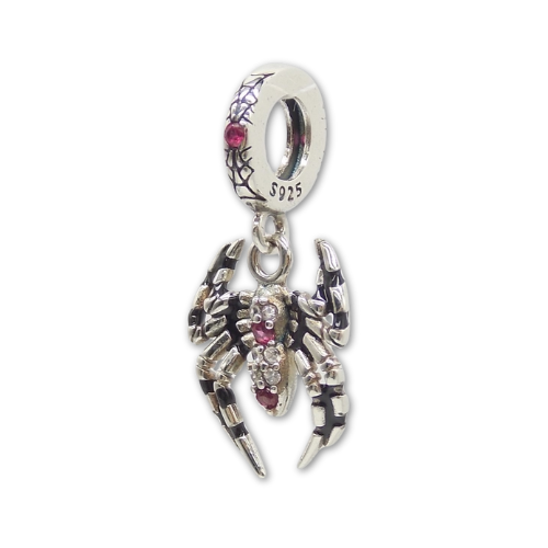 Sterling Silver Spider Charm With Gift Box - fits Bracelets or Necklaces