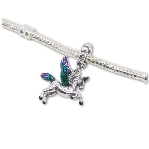 Sterling Silver Unicorn Charm with Gift Box. For Bracelets or Necklaces