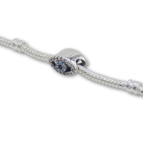 Sterling Silver Evil Eye Charm with Gift Box. For Charm Bracelets.