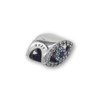 Sterling Silver Evil Eye Charm with Gift Box. For Charm Bracelets.