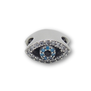 Sterling Silver Evil Eye Charm with Gift Box. For Charm Bracelets.