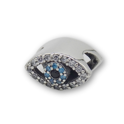 Sterling Silver Evil Eye Charm with Gift Box. For Charm Bracelets.