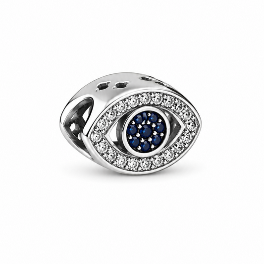Sterling Silver Evil Eye Charm with Gift Box. For Charm Bracelets.