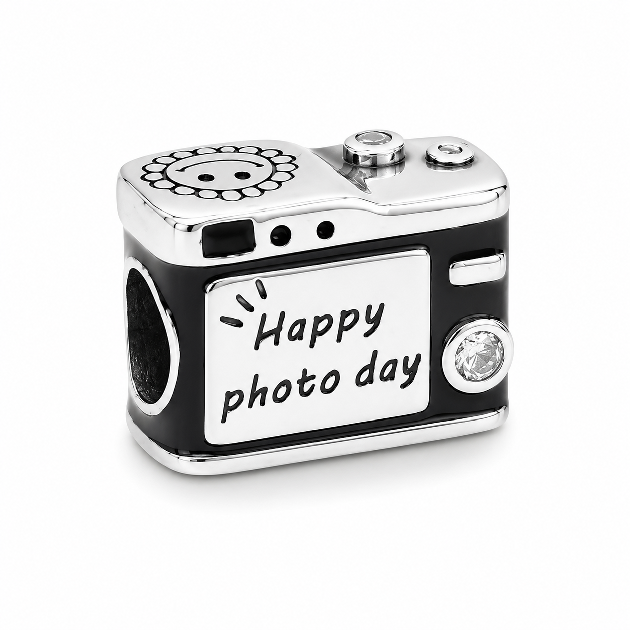 Sterling Silver Photographer Camera Charm with Gift Box. For Charm Bracelets or Necklaces