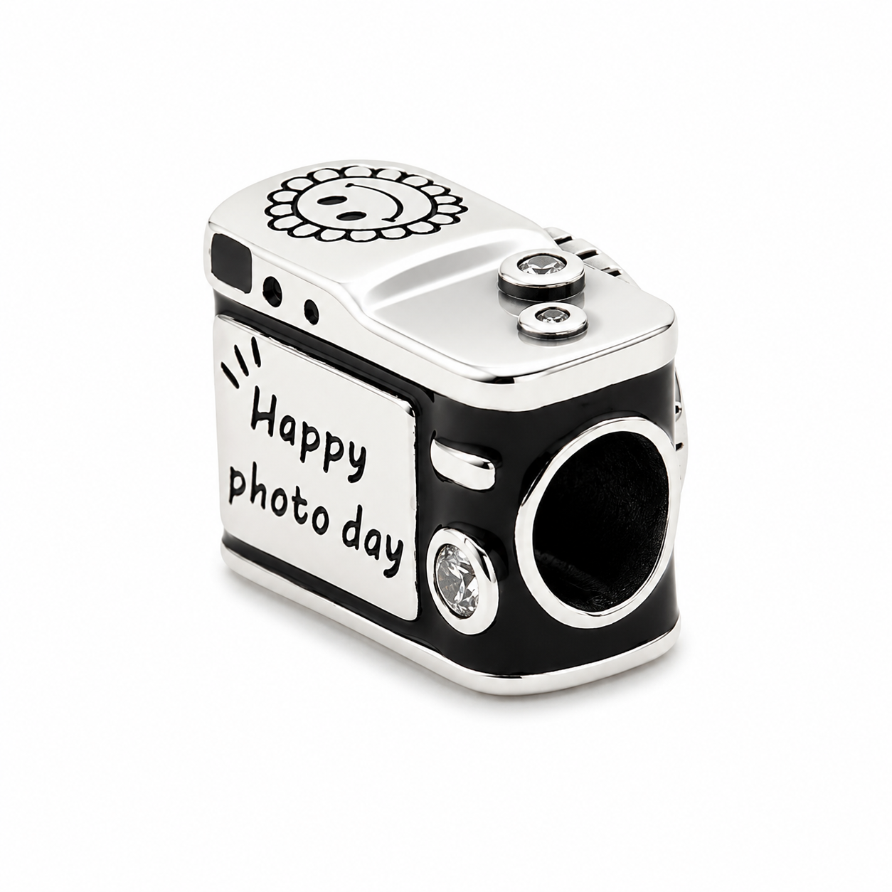 Sterling Silver Photographer Camera Charm with Gift Box. For Charm Bracelets or Necklaces