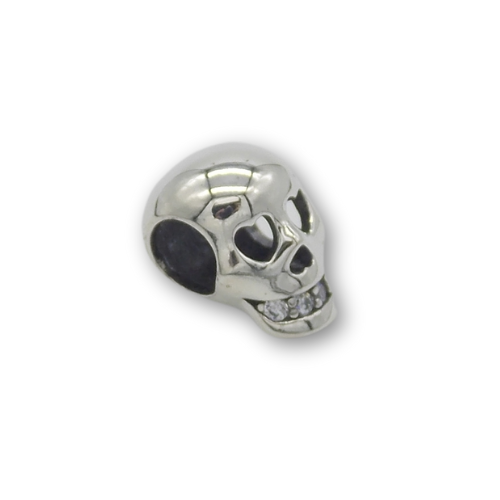 Sterling Silver Skull Charm with Gift Box. For Charm Bracelets.