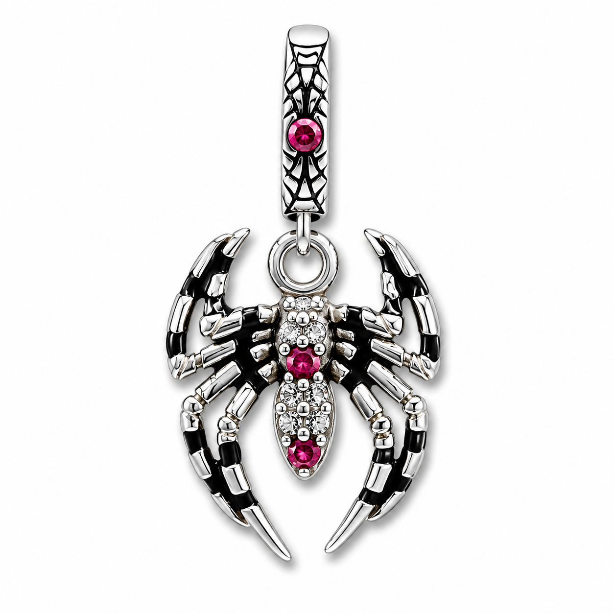 Sterling Silver Spider Charm With Gift Box - fits Bracelets or Necklaces