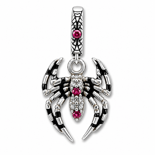 Sterling Silver Spider Charm With Gift Box - fits Bracelets or Necklaces