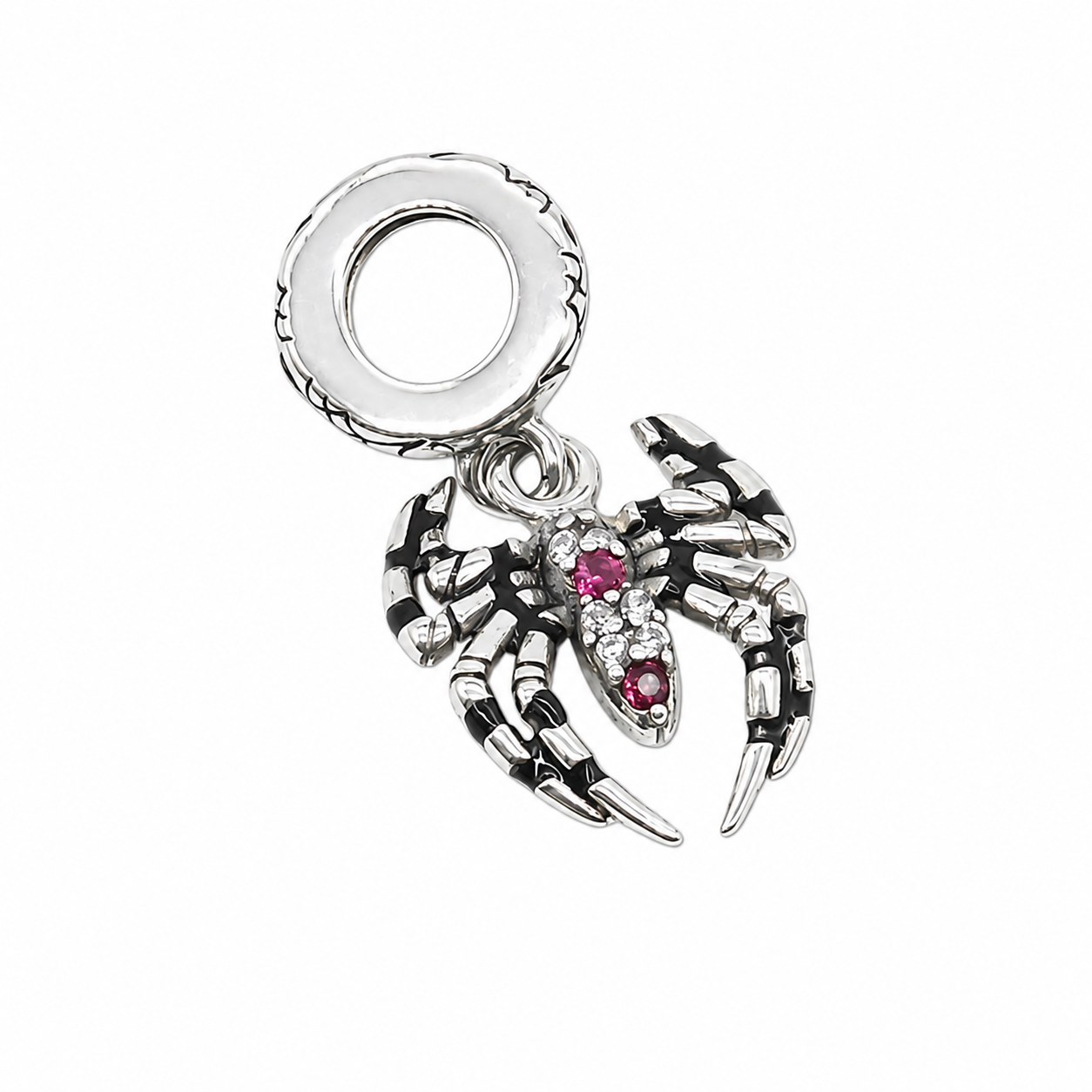 Sterling Silver Spider Charm With Gift Box - fits Bracelets or Necklaces