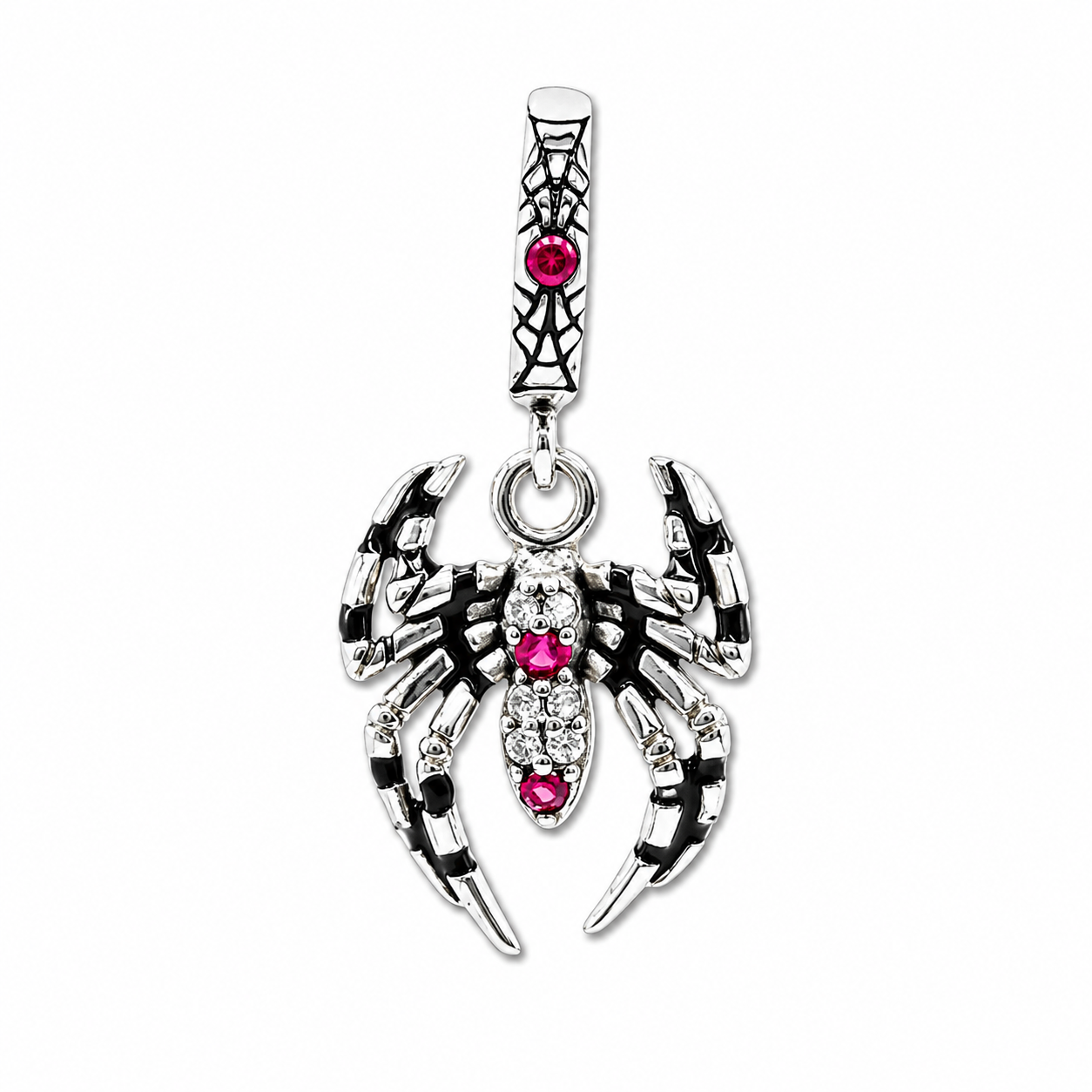 Sterling Silver Spider Charm With Gift Box - fits Bracelets or Necklaces