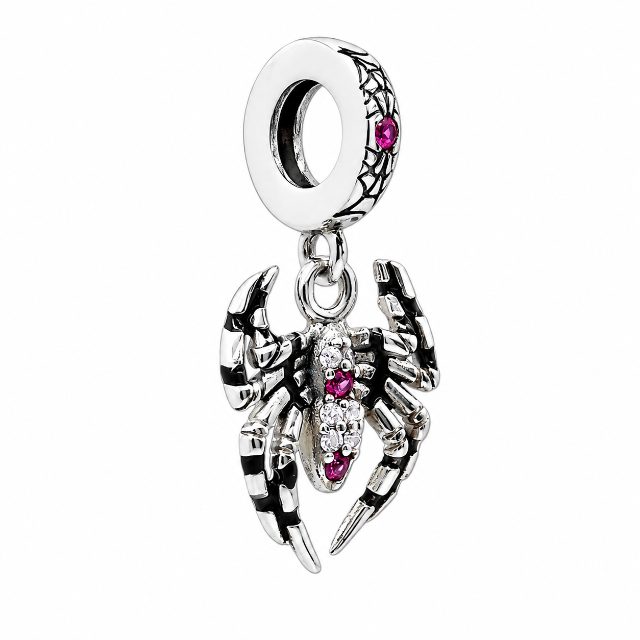 Sterling Silver Spider Charm With Gift Box - fits Bracelets or Necklaces
