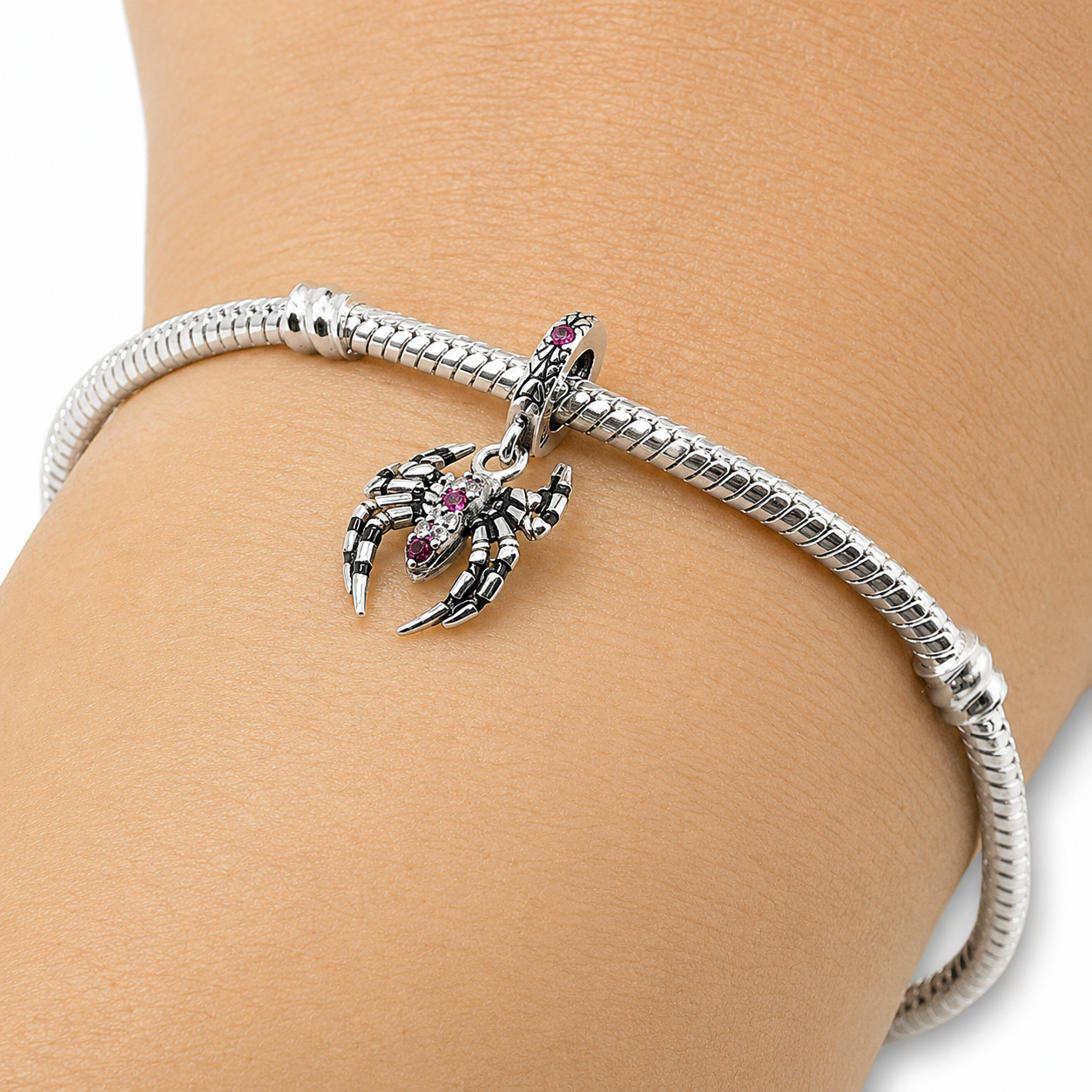 Sterling Silver Spider Charm With Gift Box - fits Bracelets or Necklaces