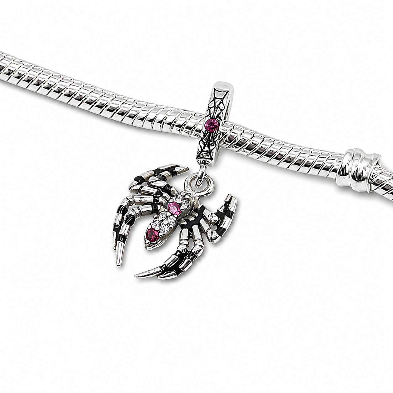 Sterling Silver Spider Charm With Gift Box - fits Bracelets or Necklaces