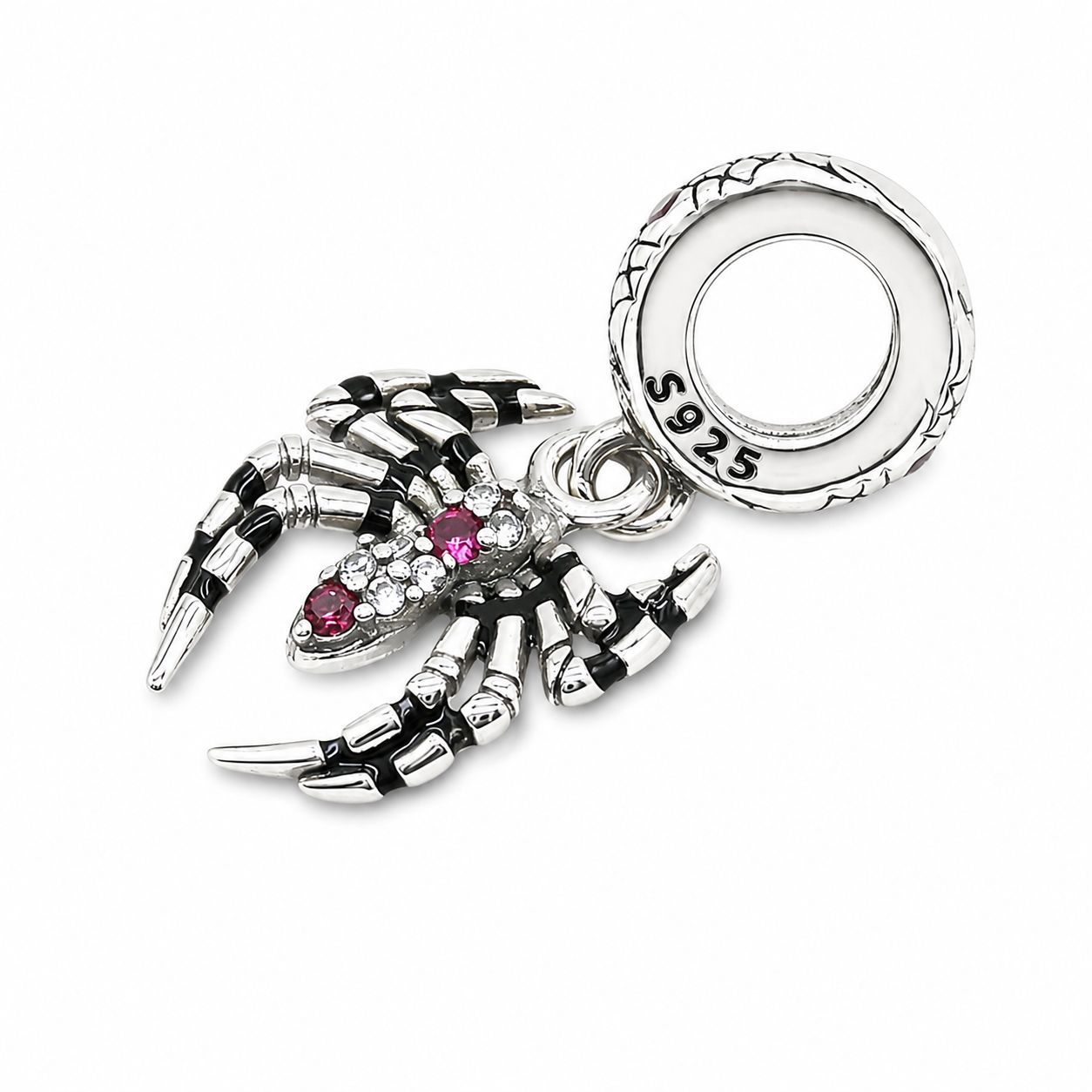 Sterling Silver Spider Charm With Gift Box - fits Bracelets or Necklaces