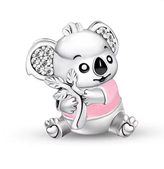 Sterling Silver Koala Charm With Gift Box - fits Charm Bracelets