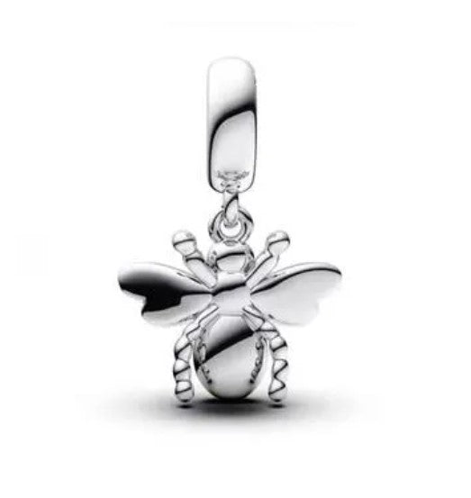 Sterling Silver Bumblebee Charm with Gift Box. For Charm Bracelets or Necklaces