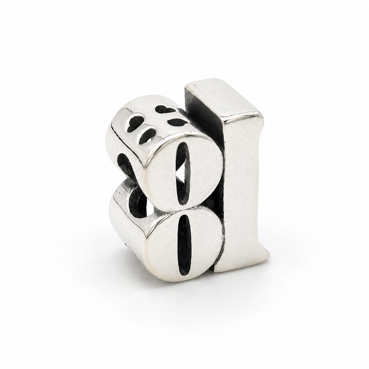 Sterling Silver 18th Birthday Bead Charm with Gift Box - Fits Charm Bracelets