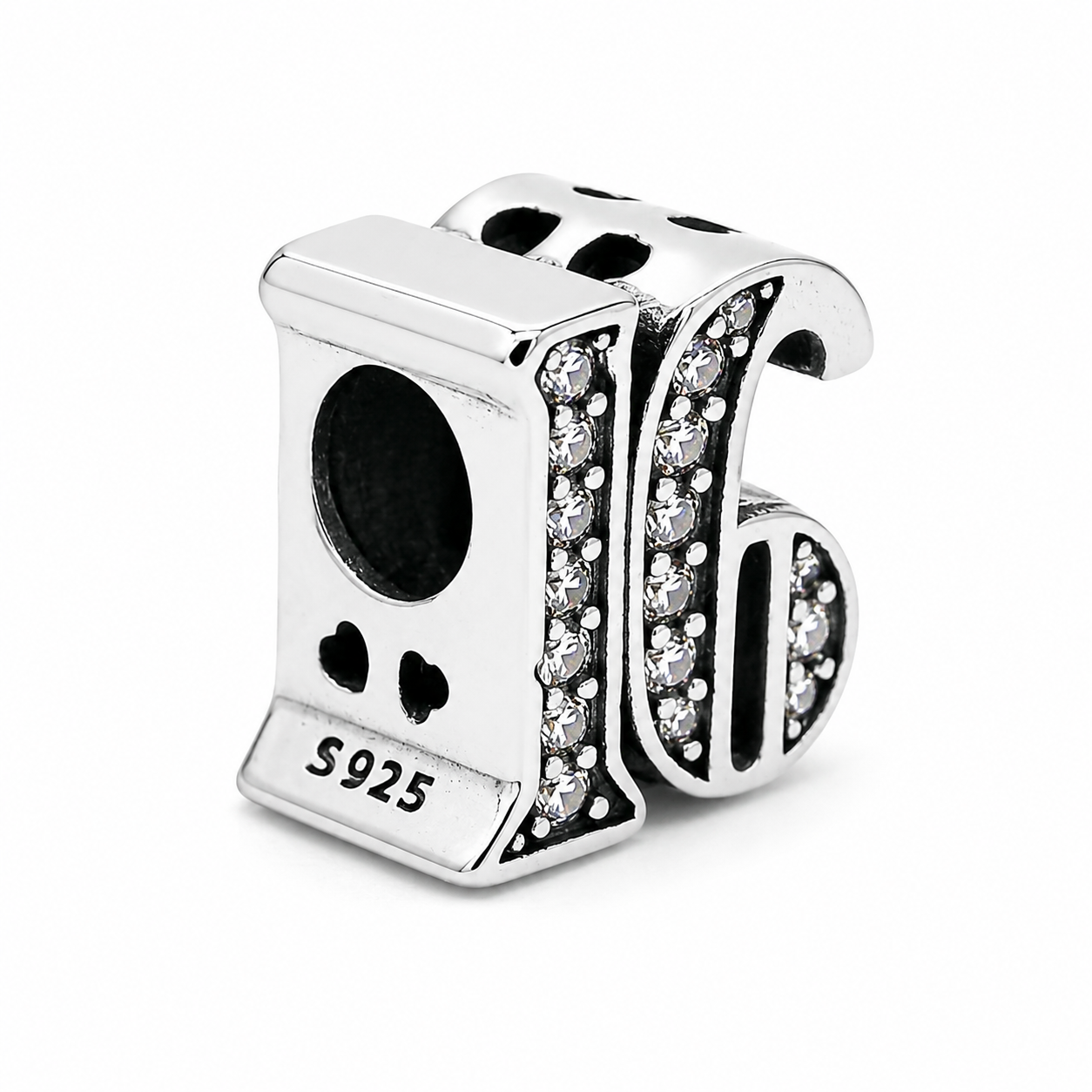 Sterling Silver 16th Birthday Bead Charm - with Gift Box - Fits Charm Bracelets