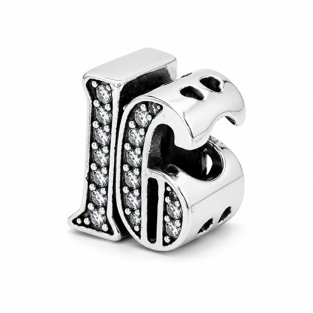 Sterling Silver 16th Birthday Bead Charm - with Gift Box - Fits Charm Bracelets